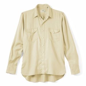 Wythe NY Gabardine Camp Pearl Snap | Size Small